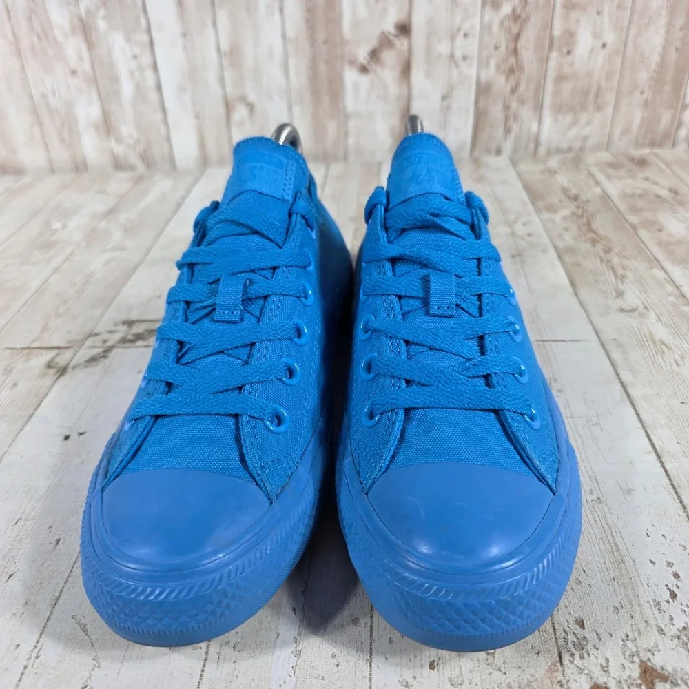 Converse Chuck Taylor All Star Ox‎ Blue Monochromatic Sneakers 166413F Womens 8